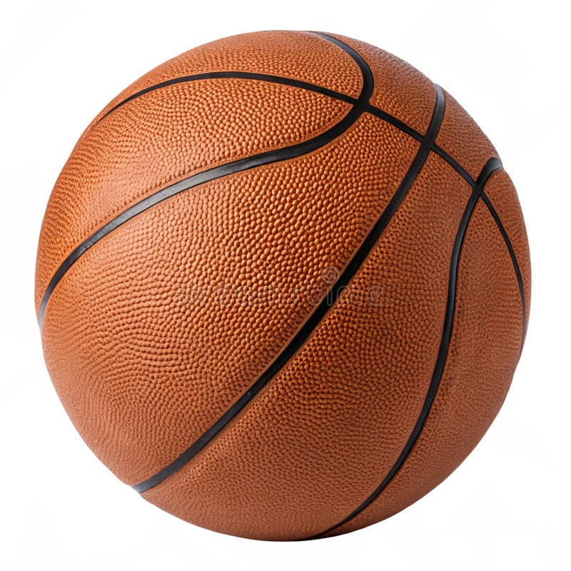 Basketboll isolerat på vit bakgrund royaltyfri illustrationer