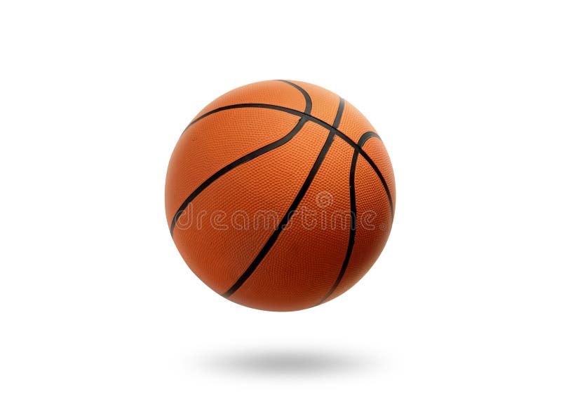 Basketboll isolerat på vit bakgrund stock illustrationer