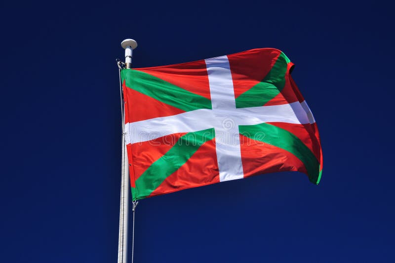 Baskisk Flagga. Euskadi Spanien Fotografering för ...