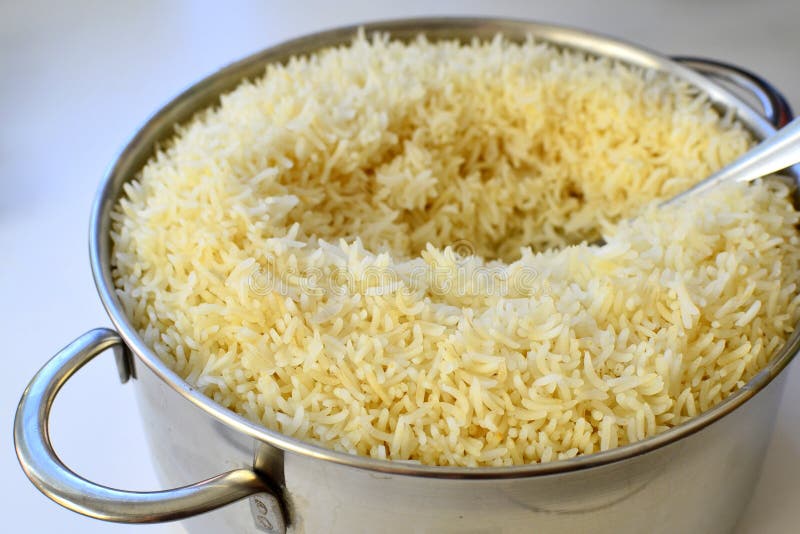 Basmati Rice Cooked in a Pot Stock Photo Image of rice, cooked 202447896