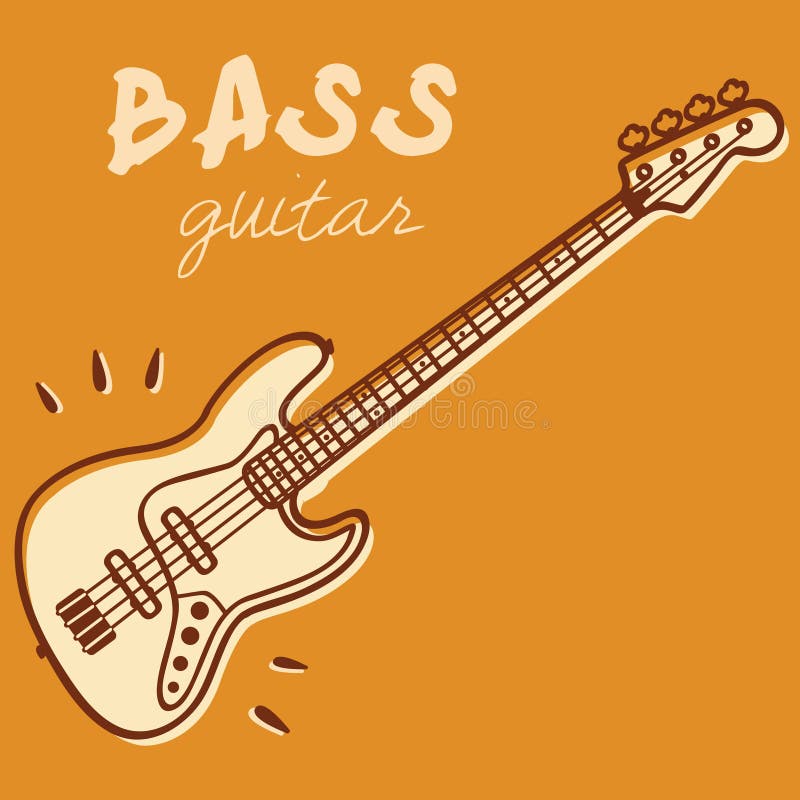 Basowa gitara royalty ilustracja Basowa gitara royalty ilustracja