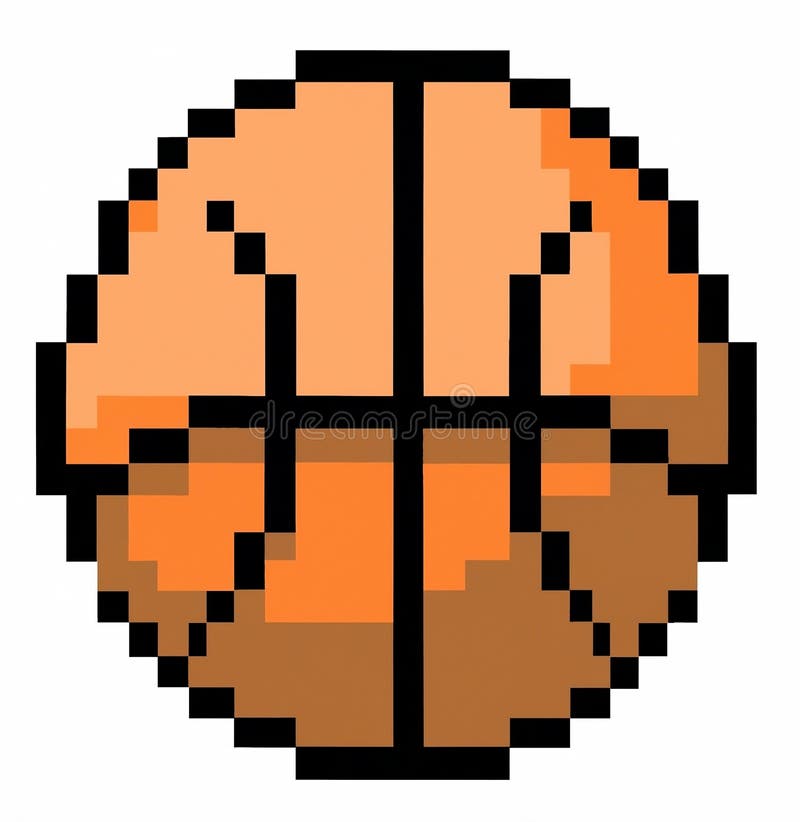 Ícone Laranja De Arte Em Pixel 32x32 Pixels Ilustração do Vetor