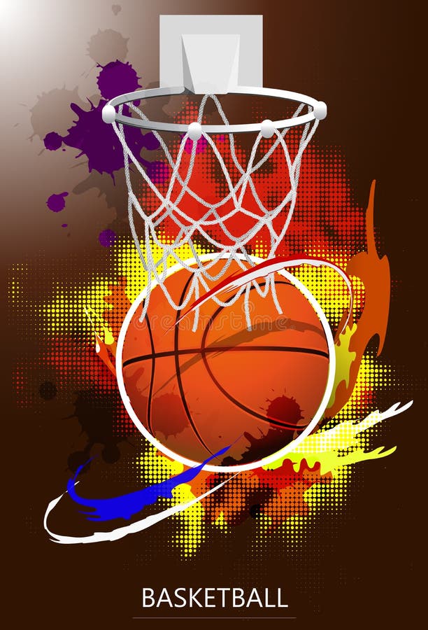 Basquetebol ilustração royalty free