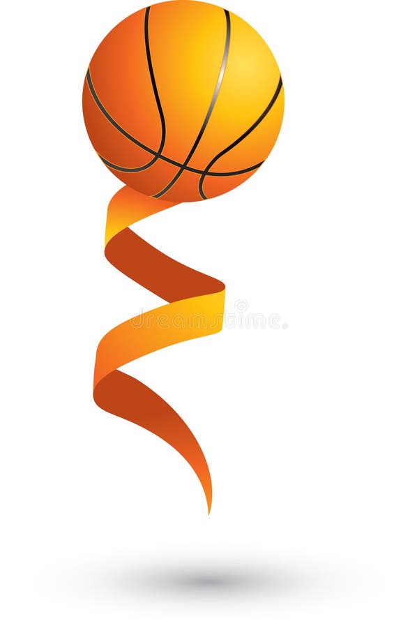 Basquetebol num laço ilustração stock