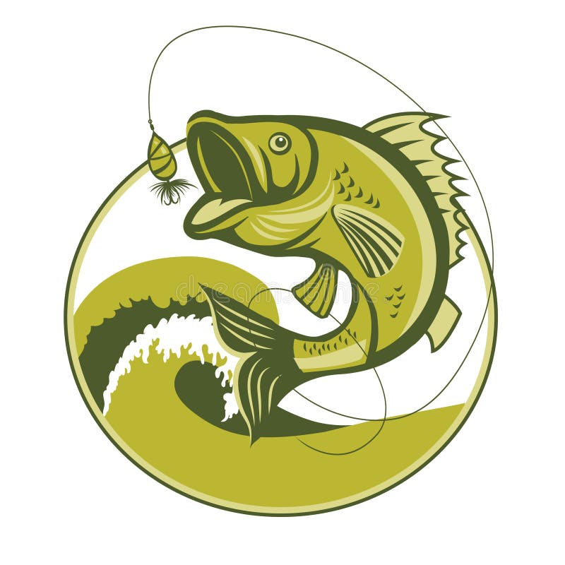https://thumbs.dreamstime.com/b/bass-fish-bass-fishing-lures-bass-fishing-tackle-bass-fishing-hook-catching-vector-mascot-jumping-water-72139394.jpg