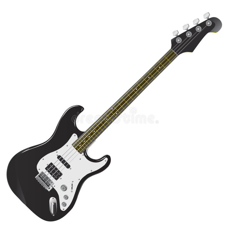 Electric Bass Guitar Line Art Vector Illustration Stock Vector Illustration of concert