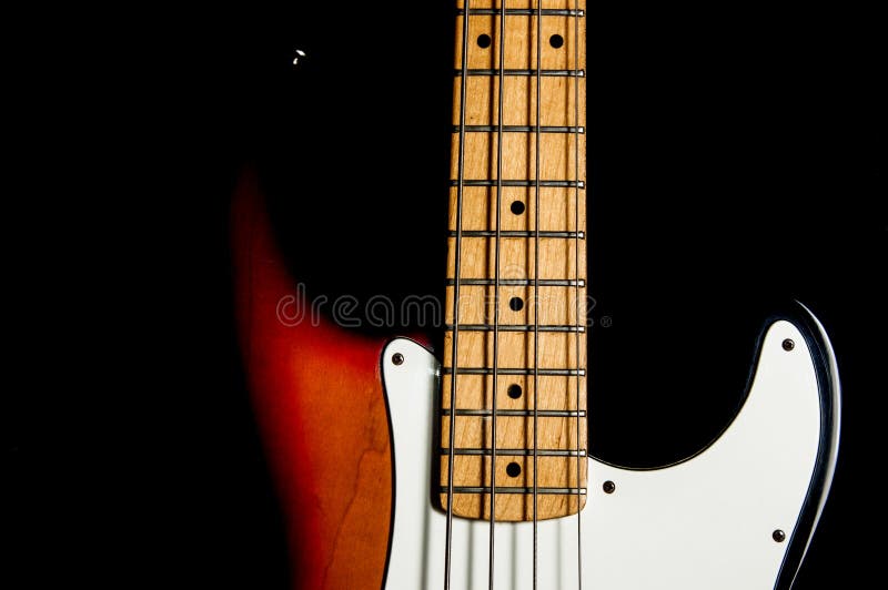 Bass Guitar On Black Background Stock Photo Image of string
