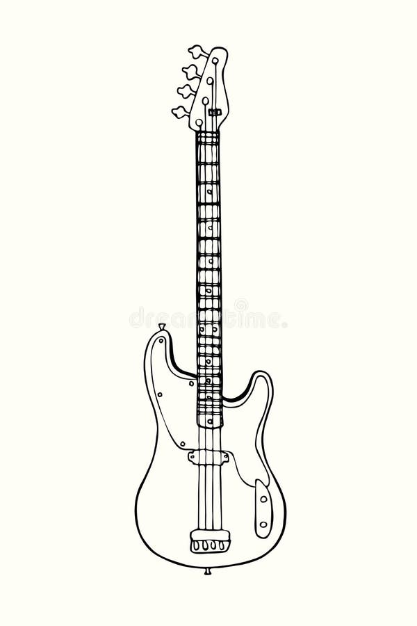 images Outline Bass Guitar Clipart bass guitar outline stock illustrations
