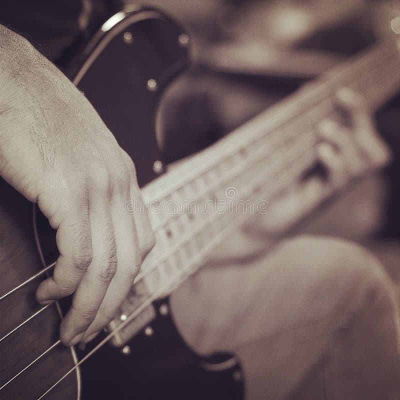 Bass player stock image. Image of bassist, player, guitar 44159201