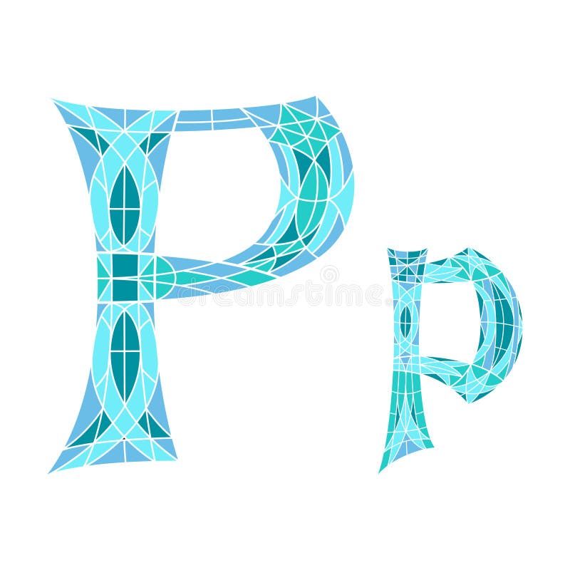 Basse poly lettre P dans le polygone bleu de mosaïque illustration de vecteur Basse poly lettre P dans le polygone bleu de mosaïque illustration de vecteur