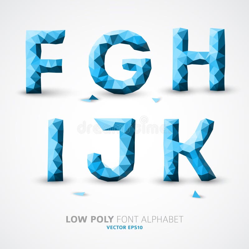 Basse poly police d'alphabet de vecteur illustration libre de droits Basse poly police d'alphabet de vecteur illustration libre de droits
