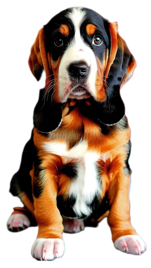 Basset Hound Illustration Artificial Intelligence Artwork Generated