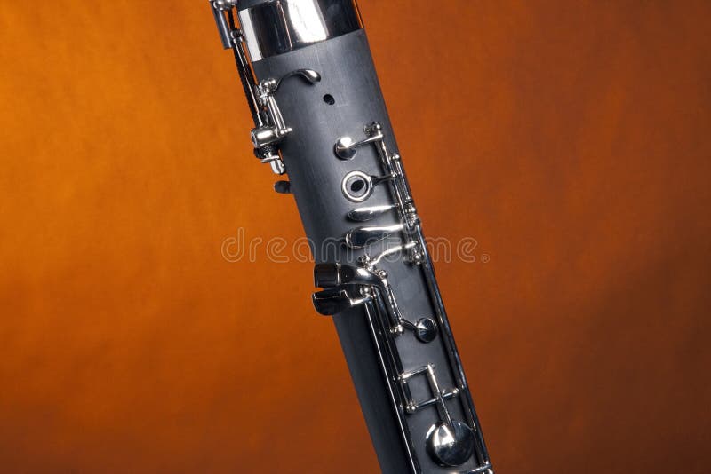 Bassoon Isolated on Gold Background Stock Photo Image of background