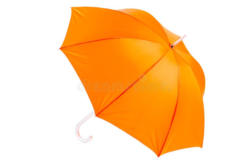 Bastón De De Color Naranja Abierto, Fotografía De Fondo Blanco de - Imagen de exterior, concepto: 166412444