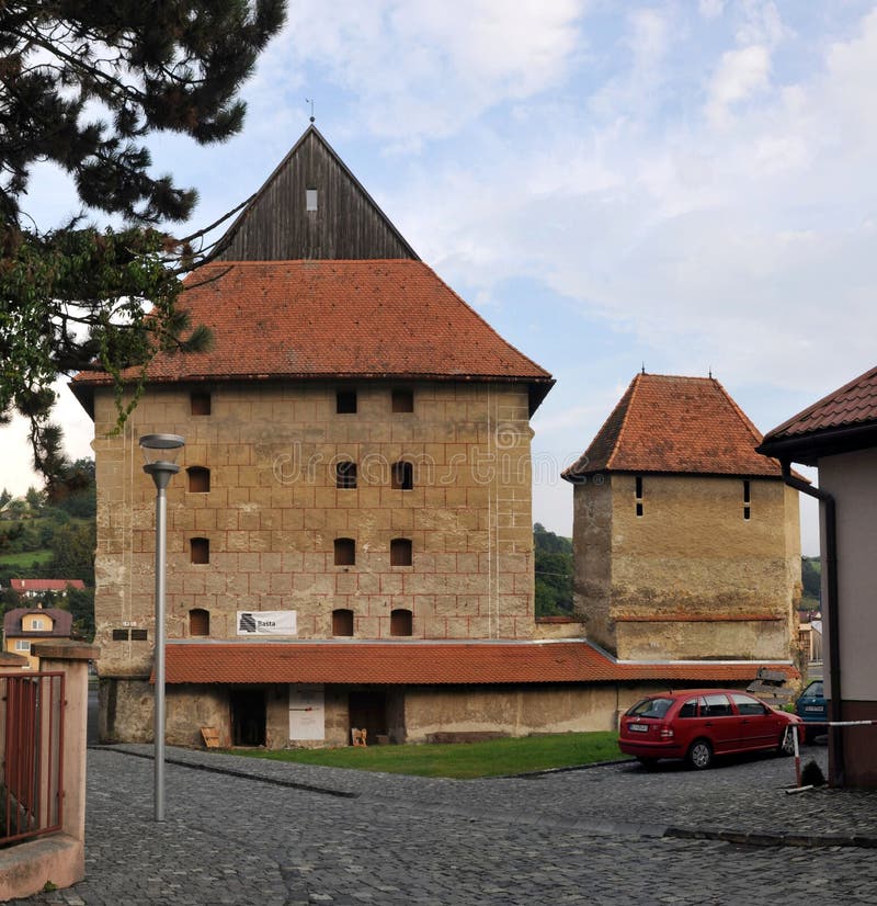 Bastião bruto em Bardejov - Eslováquia imagem de stock Bastião bruto em Bardejov - Eslováquia imagem de stock