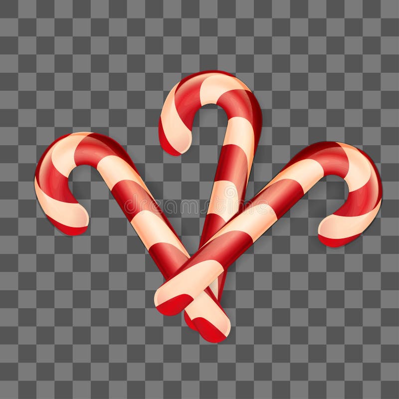 Bastoncini di zucchero di Natale su fondo trasparente Illustrazione di vettore di inverno Decorazione per progettazione della car illustrazione di stock Bastoncini di zucchero di Natale su fondo trasparente Illustrazione di vettore di inverno Decorazione per progettazione della car illustrazione di stock