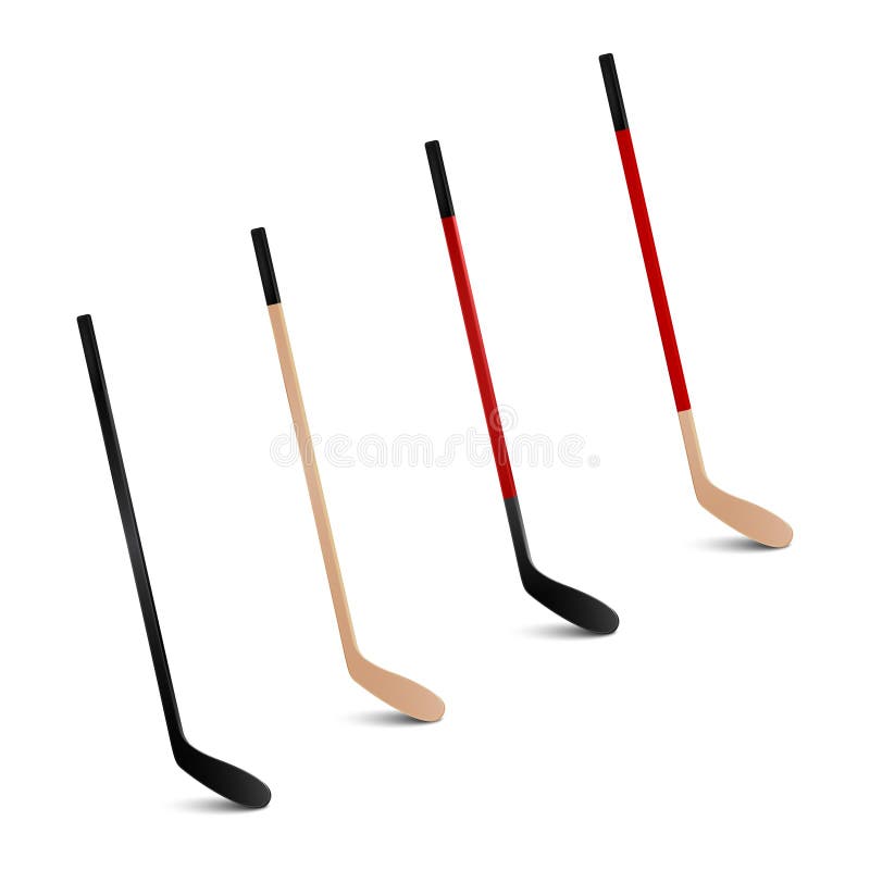 Bastoni di hockey su ghiaccio Insieme di vettore royalty illustrazione gratis Bastoni di hockey su ghiaccio Insieme di vettore royalty illustrazione gratis
