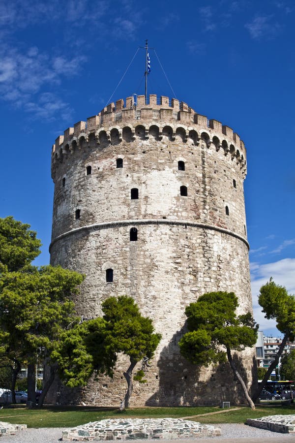 basztowy Greece biel Thessaloniki obraz stock basztowy Greece biel Thessaloniki obraz stock