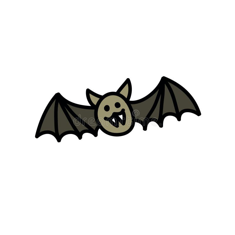 Bat Doodle Icon, Vector Illustration Stock Illustration Illustration