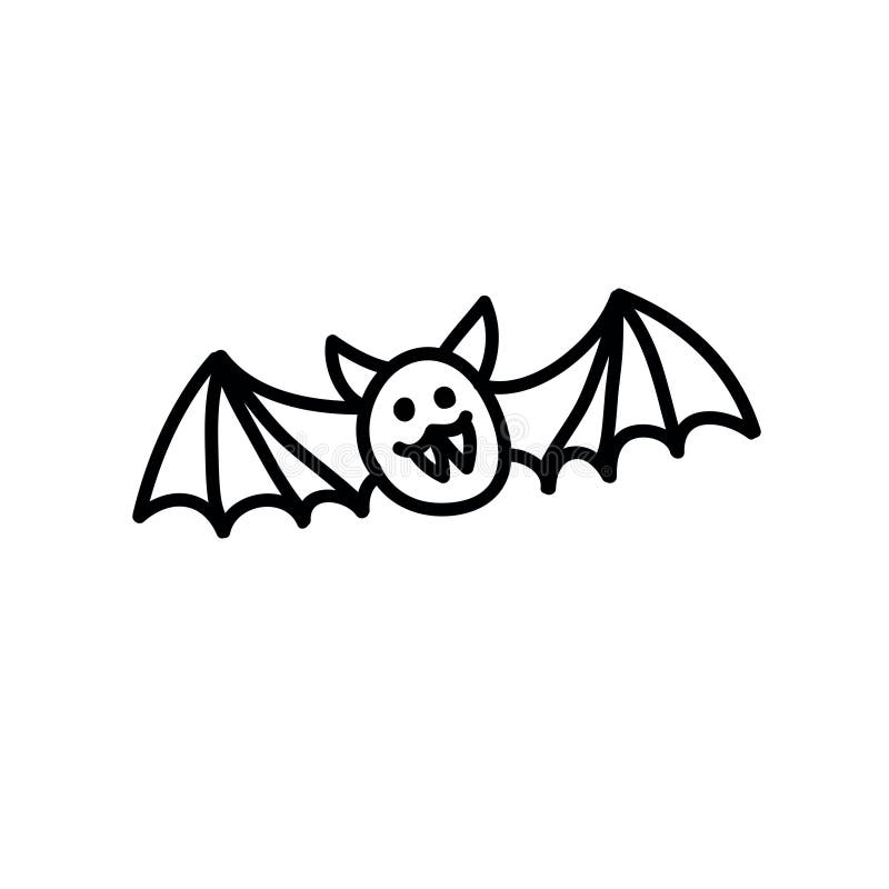 Bat Doodle Icon, Vector Illustration Stock Illustration Illustration