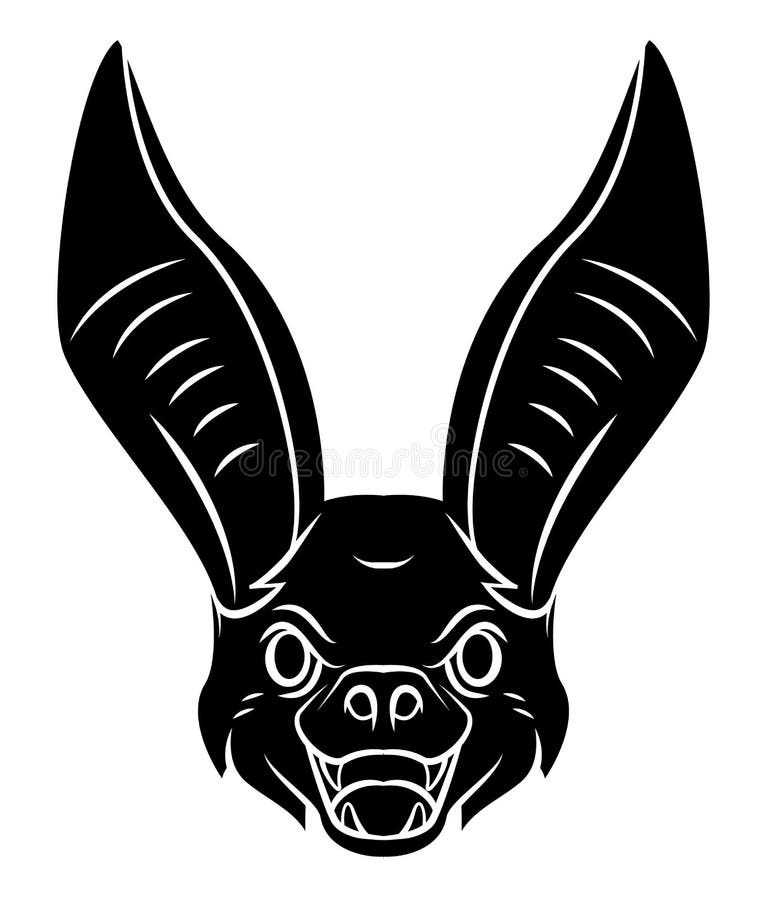 Bat head stock vector. Illustration of vector, white 47879855