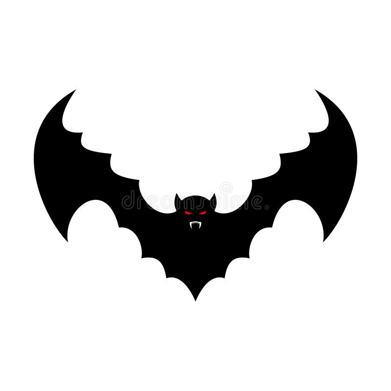 Bat isolated. Leech with wings. Flying vampire.