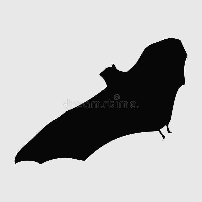 Bat Silhouette, Bat Isolated on White Background Stock Vector