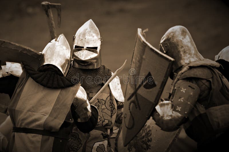 Medieval Battle Scene With Cavalry And Infantry Silhouettes Of Figures As Separate Objects Fight Between Warriors On Sunset Image Stock Image Du Desert Battlefield