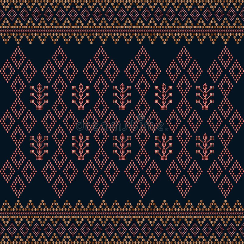 Batak Ethnic Seamless Pattern With Motif Ulos  Creative 