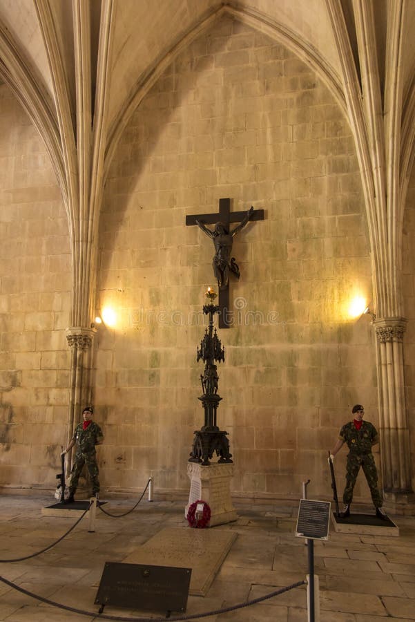 Batalha, Portugal - Czerwca 13, 2018: The Portuguese Tomb of th royalty free stock photography Batalha, Portugal - Czerwca 13, 2018: The Portuguese Tomb of th royalty free stock photography