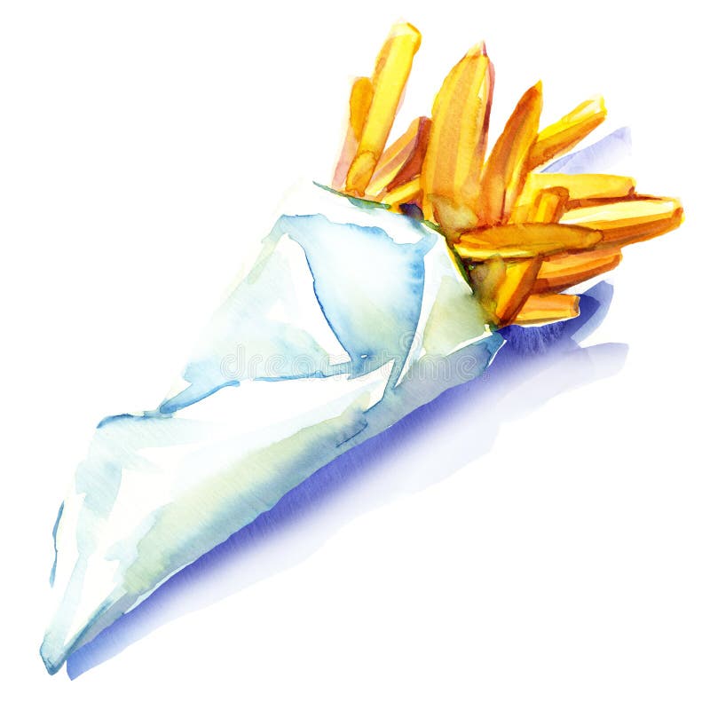 Batata de batatas fritas ilustração royalty free Batata de batatas fritas ilustração royalty free