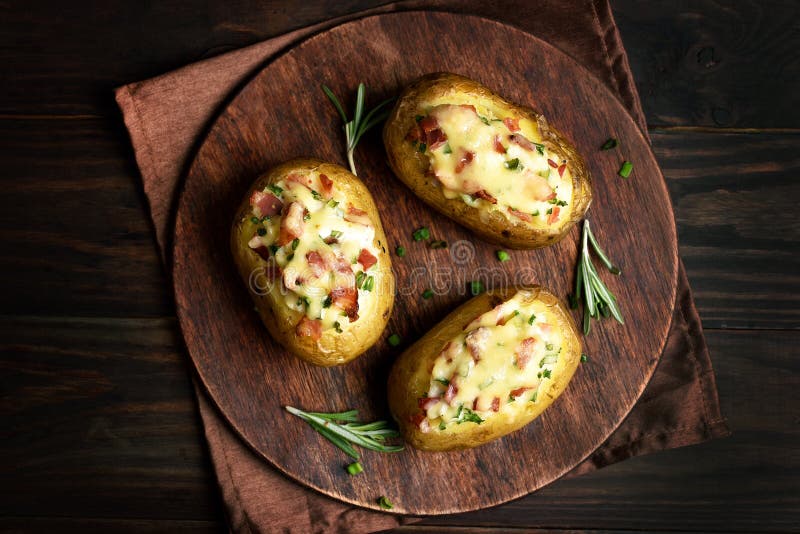 Batatas enchidas cozidas imagens de stock royalty free