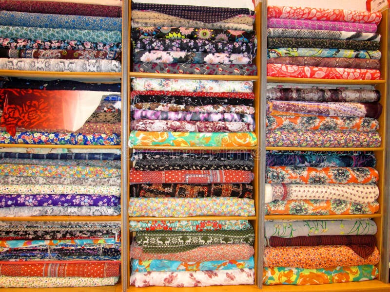 Batch of Fabric in a Store. Stock Image Image of fabric, lots 47971251