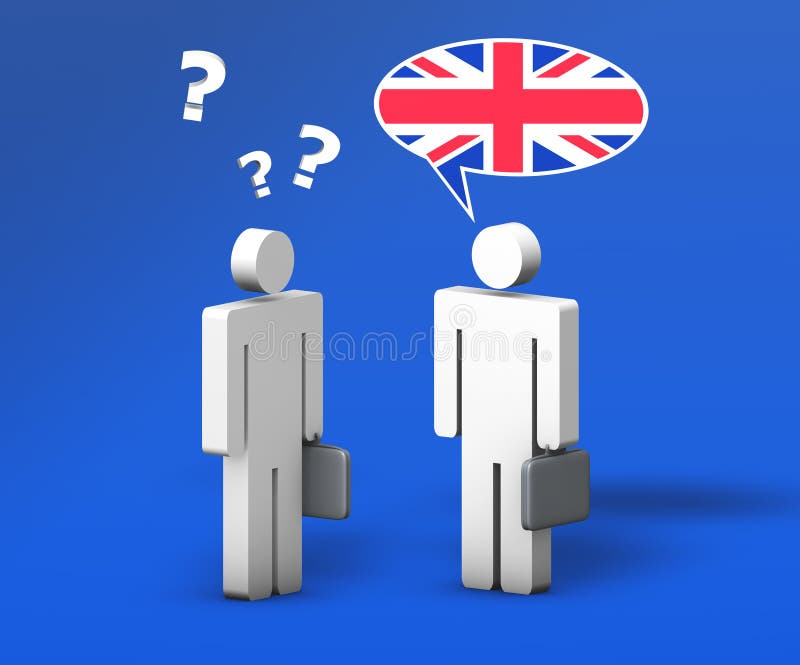 Bate-papo do inglês de negócio ilustração do vetor Bate-papo do inglês de negócio ilustração do vetor
