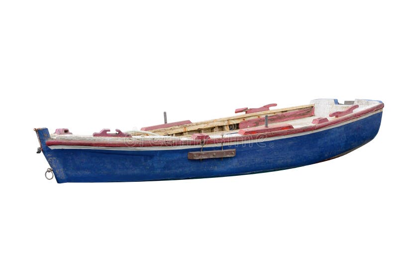 Bateau de pêche d'isolement sur le fond blanc photo stock Bateau de pêche d'isolement sur le fond blanc photo stock