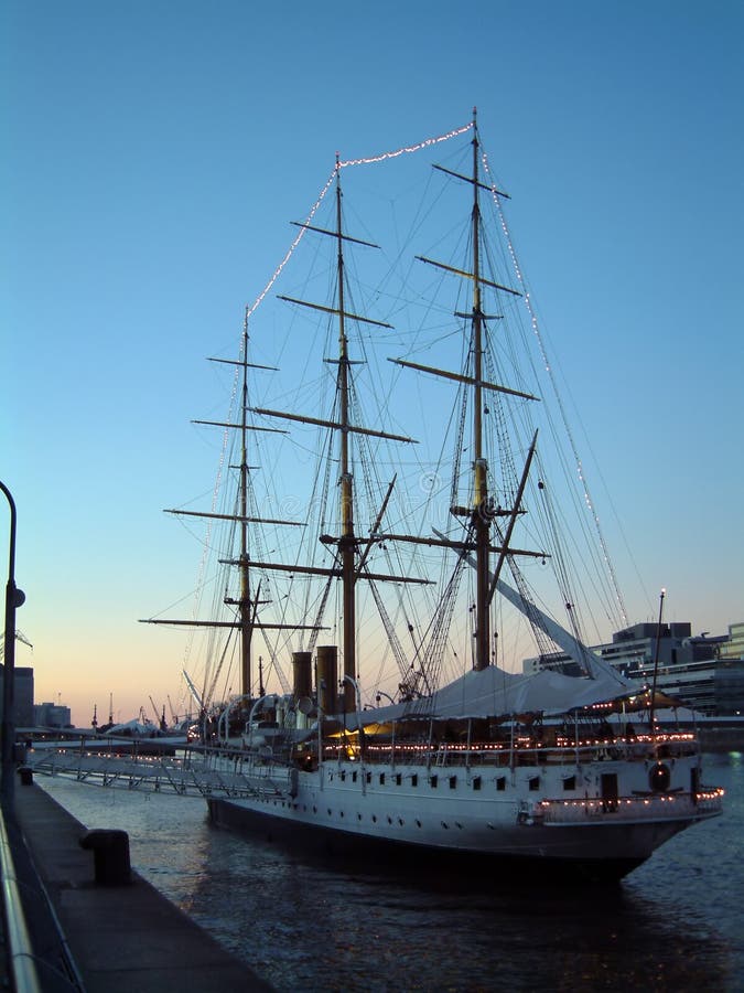 Sail ship at puerto madero. Sail ship at puerto madero