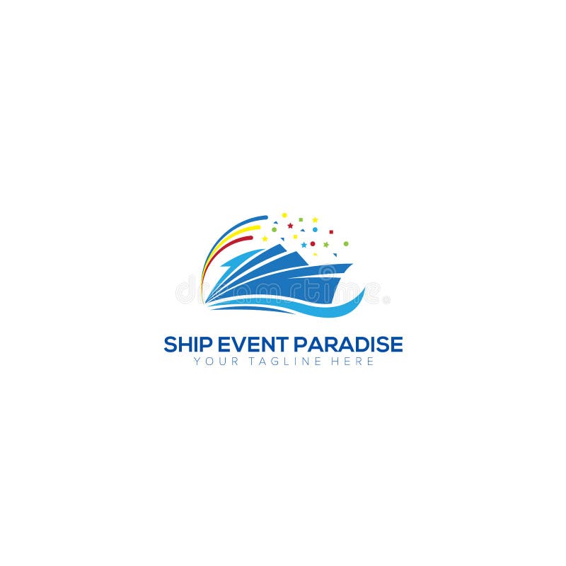 Bateau et partie Logo Design illustration de vecteur Bateau et partie Logo Design illustration de vecteur