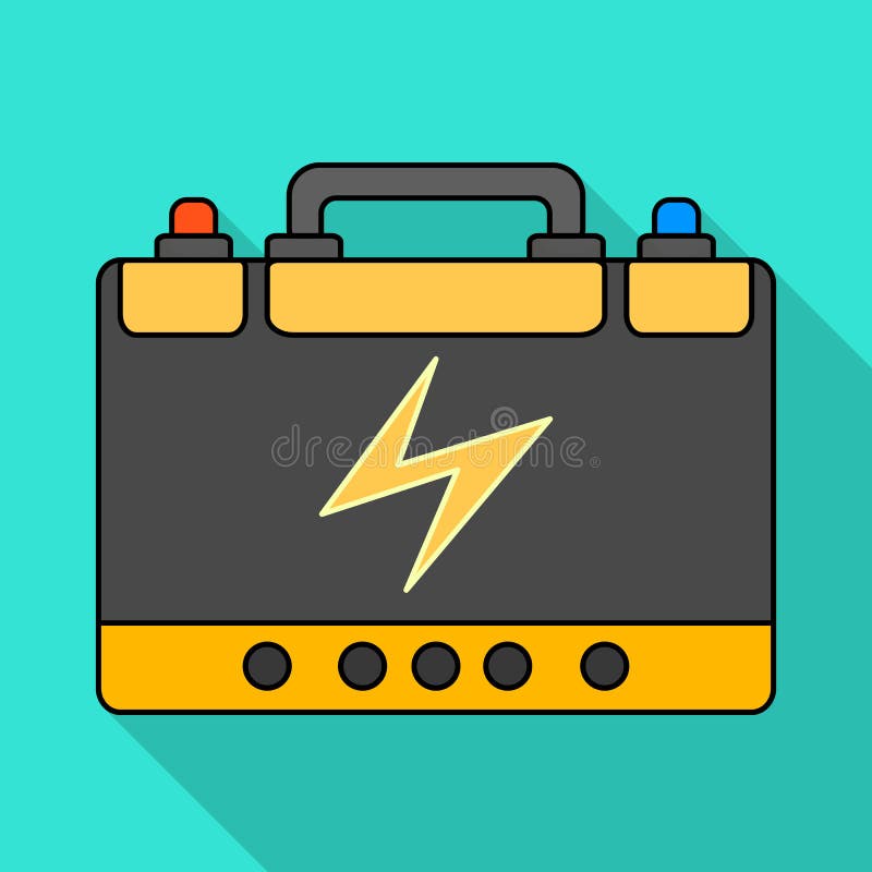 batería eléctrica de dibujos animados de dibujo lineal 8778014 Vector en  Vecteezy