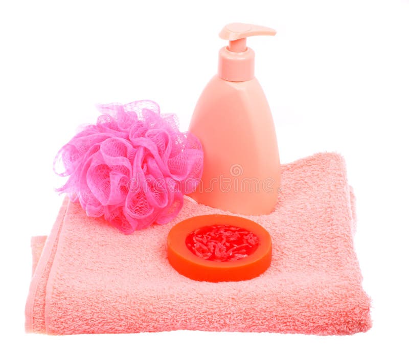 Bath accessories stock photo. Image of treatment, color 15847778