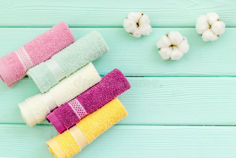 Download Products Made Of Cotton. Bath Accessories. Towels, Cotton Pads And Swabs Near Dry Cotton Flowers ...