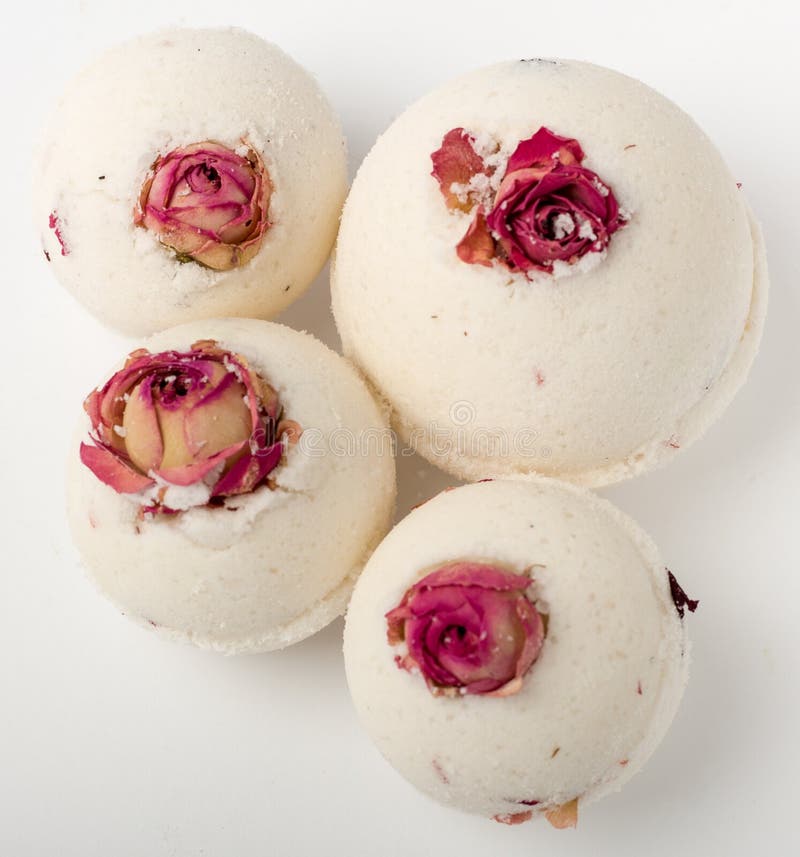 Bath Bombs, Essential Oils, Aromatherapy, Spa Stock Photo Image of