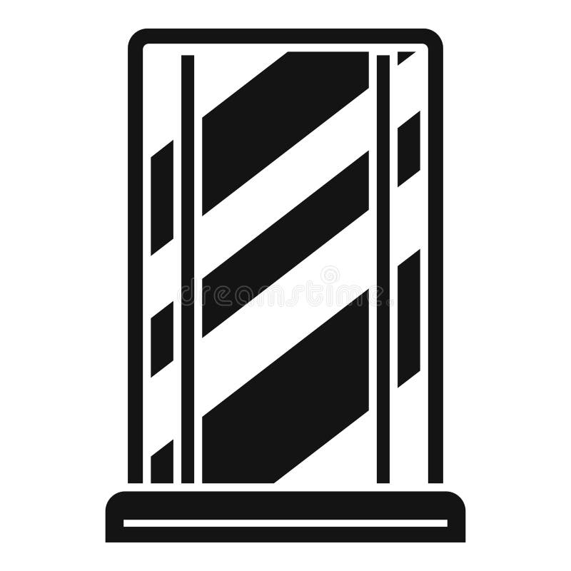 Bath cabin icon simple vector. Glass stall vector illustration