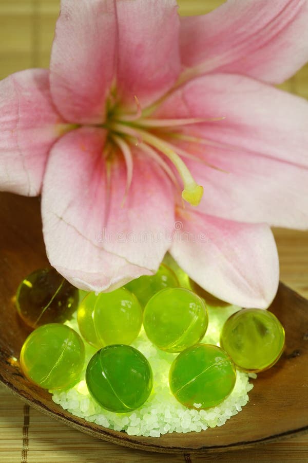 Bath oil pearls stock photo. Image of massage, bubble 3382692