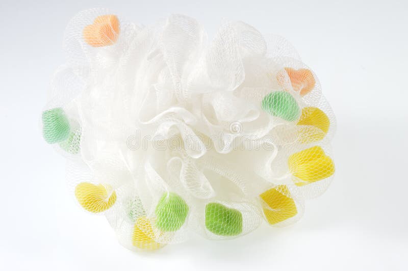 Bath puff stock image. Image of background, pears, white 38963093