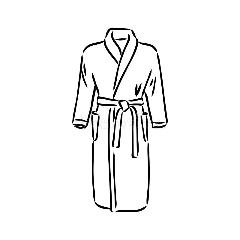 stock vector. Illustration of robe, bathrobe, silhouette 251588713