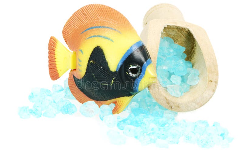 Bath Salt and Fish stock photo. Image of salty, crystal 28201708