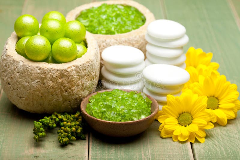 Bath Salt Spa treatment stock photo. Image of minerals 18167674