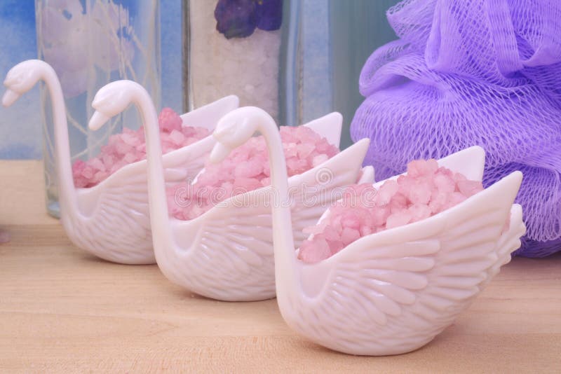 Bath Salts stock image. Image of towel, clean, beads, shower 4153281