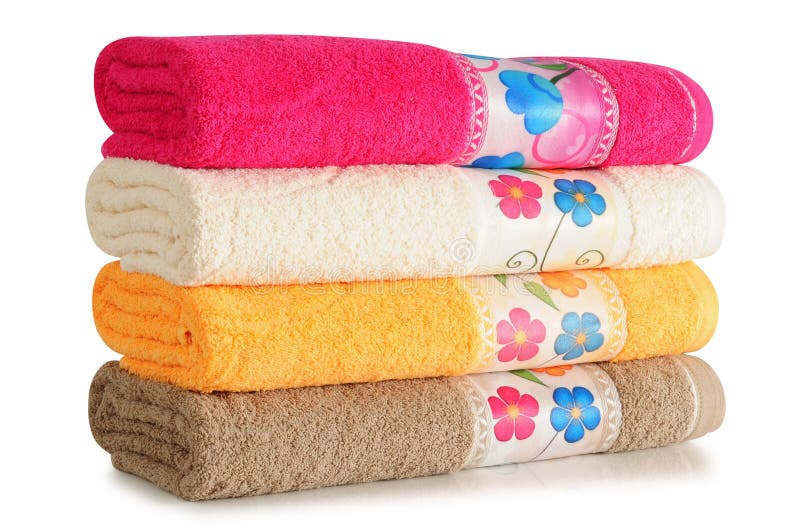 Bath towels. Isolated