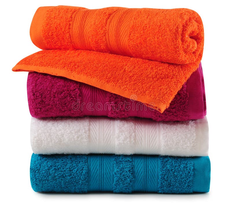 Bath towels. Isolated